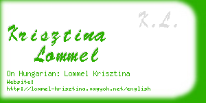 krisztina lommel business card